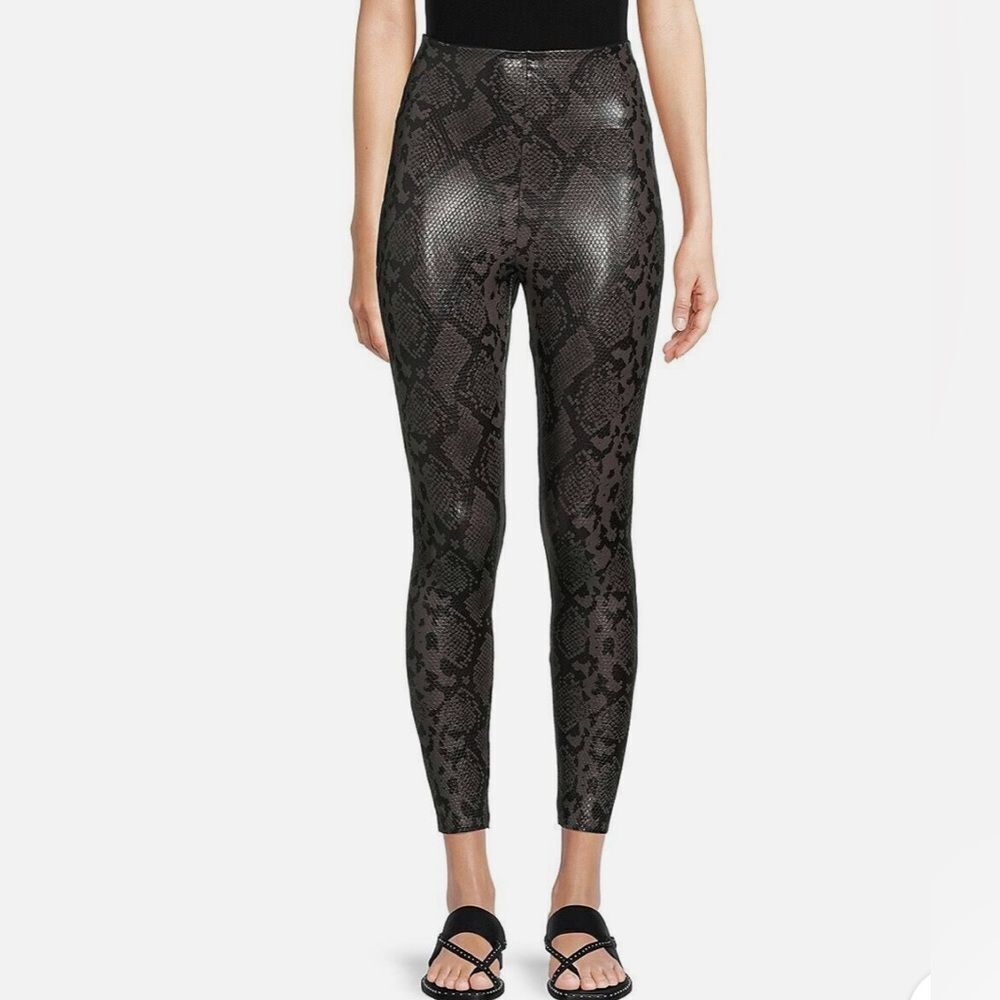 Commando Black Snakeskin Leggings